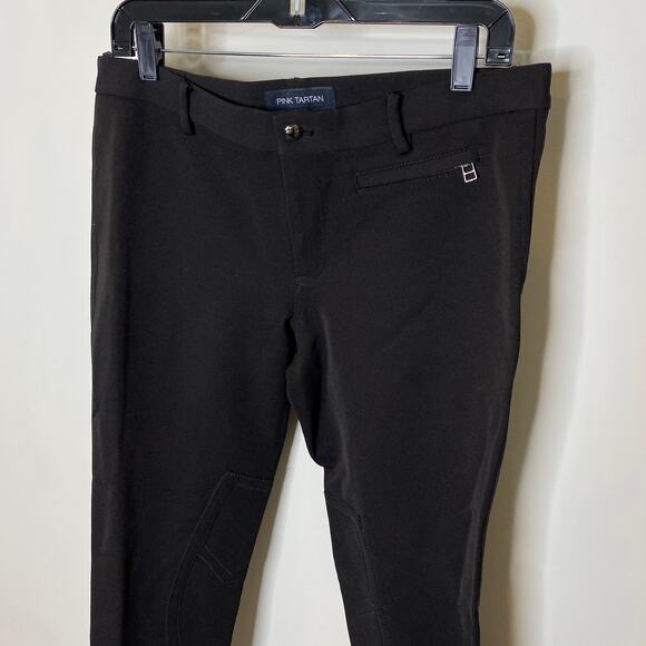 Pink Tartan equestrian style black pants - Picture 7 of 9